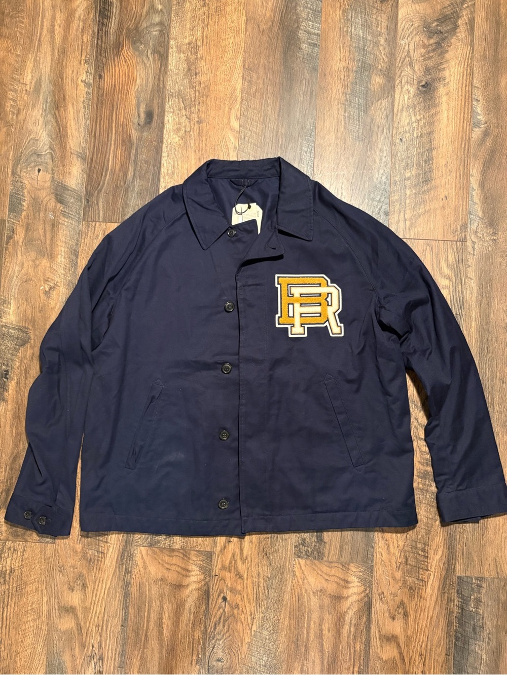 Baracuta Golf Team Herringbone Coach Jacket Navy 42